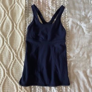 navy lulu tank top
